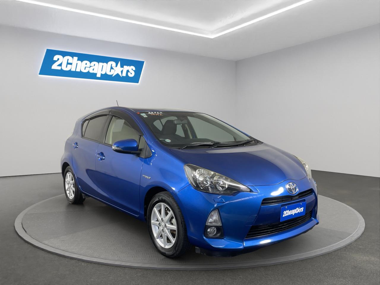 2013 Toyota Aqua S Hatchback LOW KMS + REVERSING CAMERA + AUTO LIGHTS
