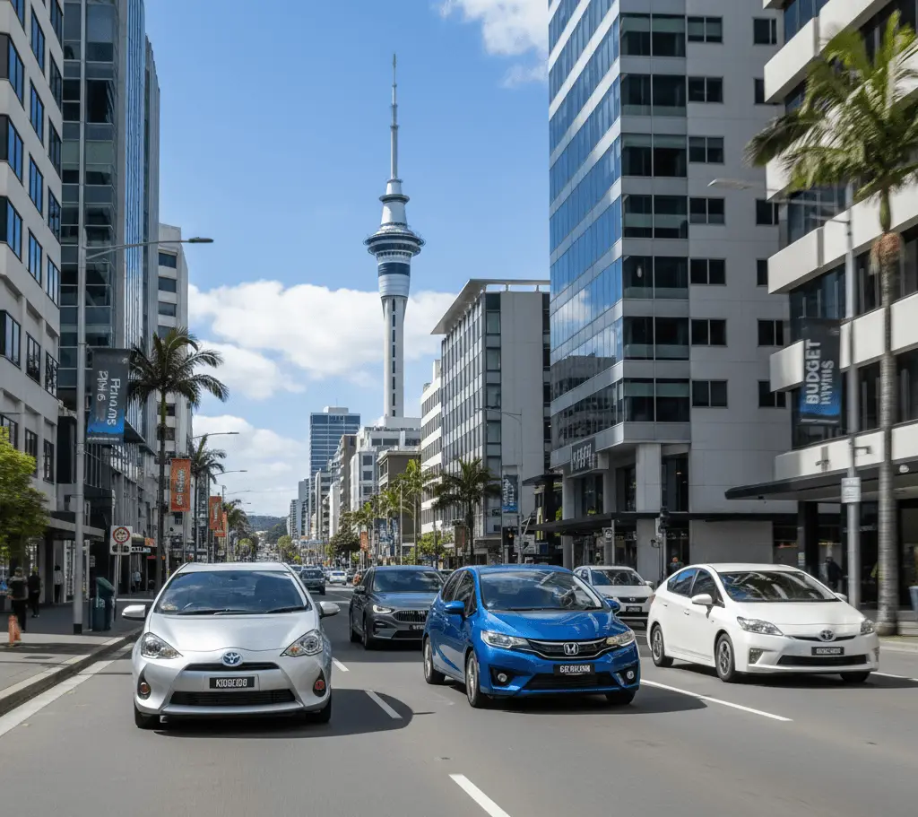 Toyota Aqua Honda Jazz Hybrid and Toyota Prius V wagon showing affordable hybrid options in NZ